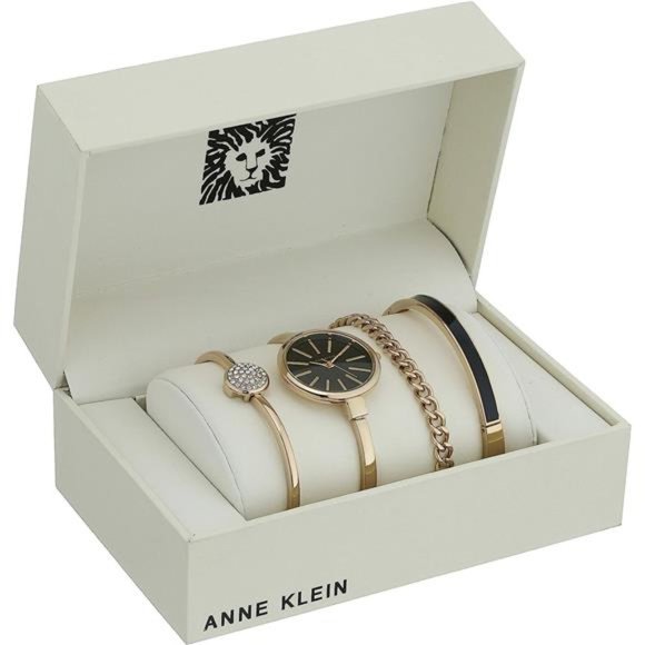 Anne Klein Women's Bangle Watch and Bracelet Set, AK/1470 - Picture 4 of 5